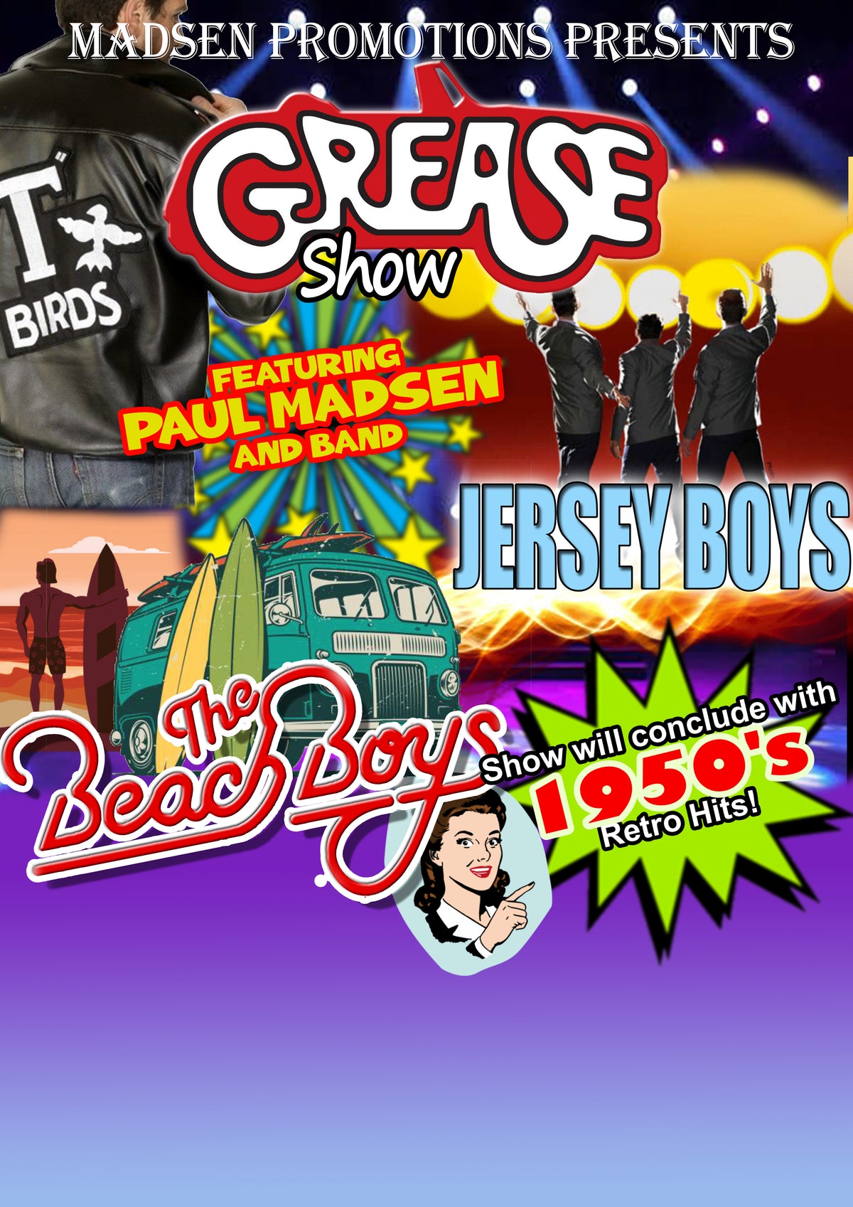 Grease / Jersey Boys / The Beach Boys Tribute Show